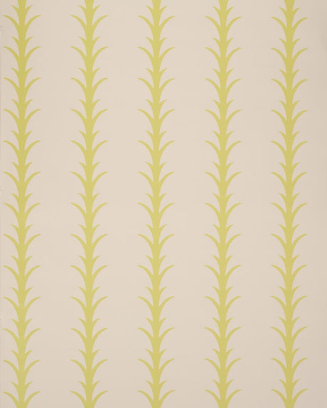 Schumacher Acanthus Stripe Soleil On Sand Wallpaper