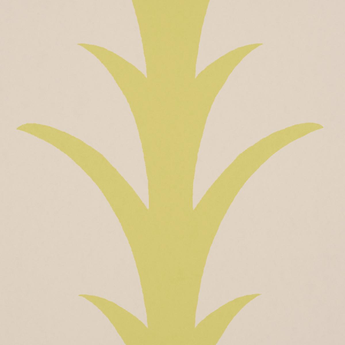 Schumacher Acanthus Stripe Soleil On Sand Wallpaper