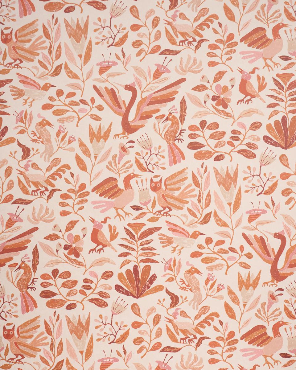 Schumacher Canopy Terracotta Wallpaper