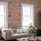 Schumacher Canopy Terracotta Wallpaper