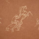 Schumacher X Backdrop Tanbark Earthy Brown Wallpaper