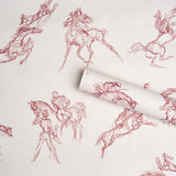 Schumacher X Backdrop Tanbark Dark Red Wallpaper