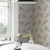 Schumacher X Backdrop Tanbark Dark Red Wallpaper