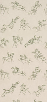Schumacher X Backdrop Tanbark Olive Wallpaper