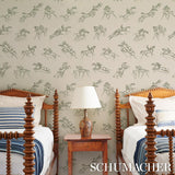 Schumacher X Backdrop Tanbark Olive Wallpaper