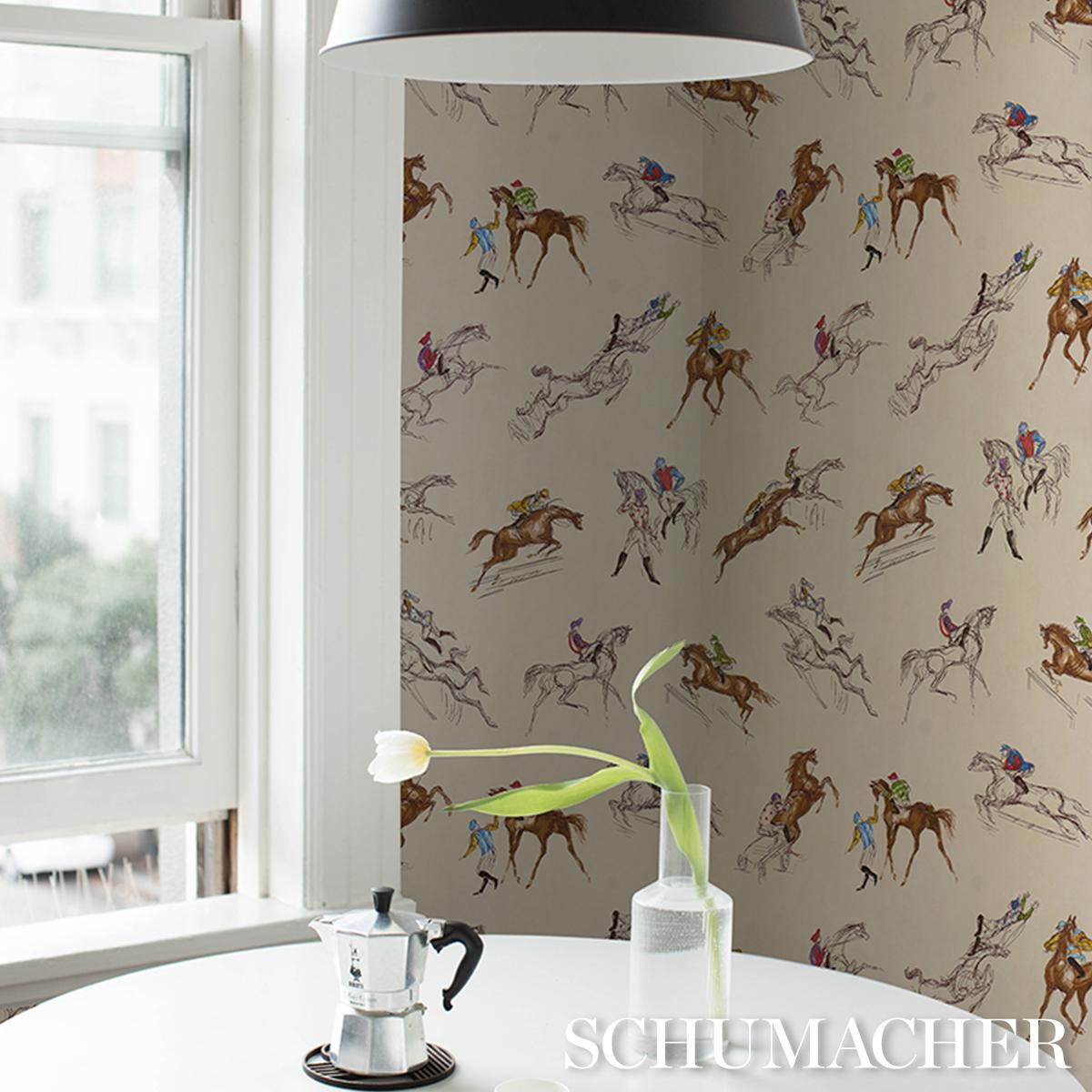 Schumacher X Backdrop Tanbark Multi Multi Wallpaper