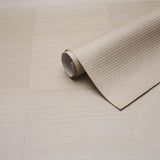 Schumacher Quinton Offset Rib Wallcovering Platinum Wallpaper