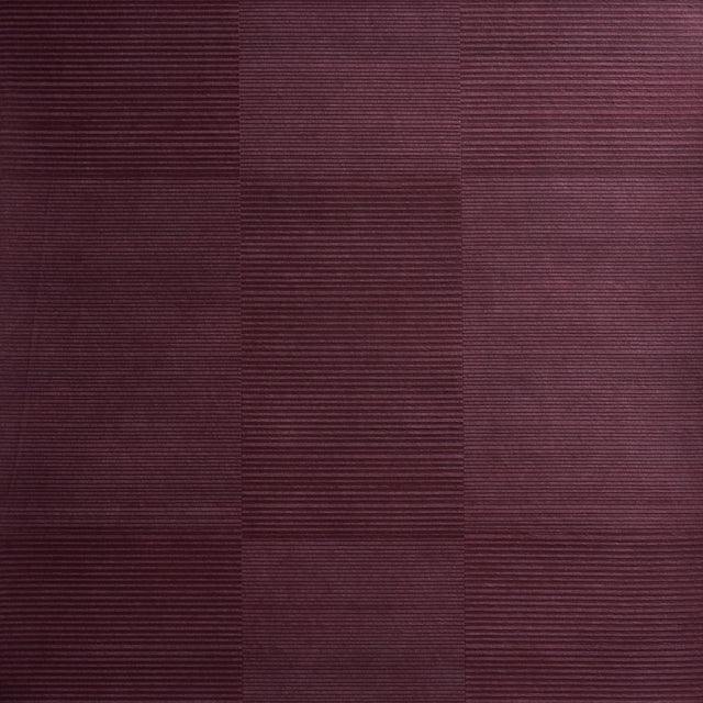 Schumacher Quinton Offset Rib Wallcovering Oxblood Wallpaper