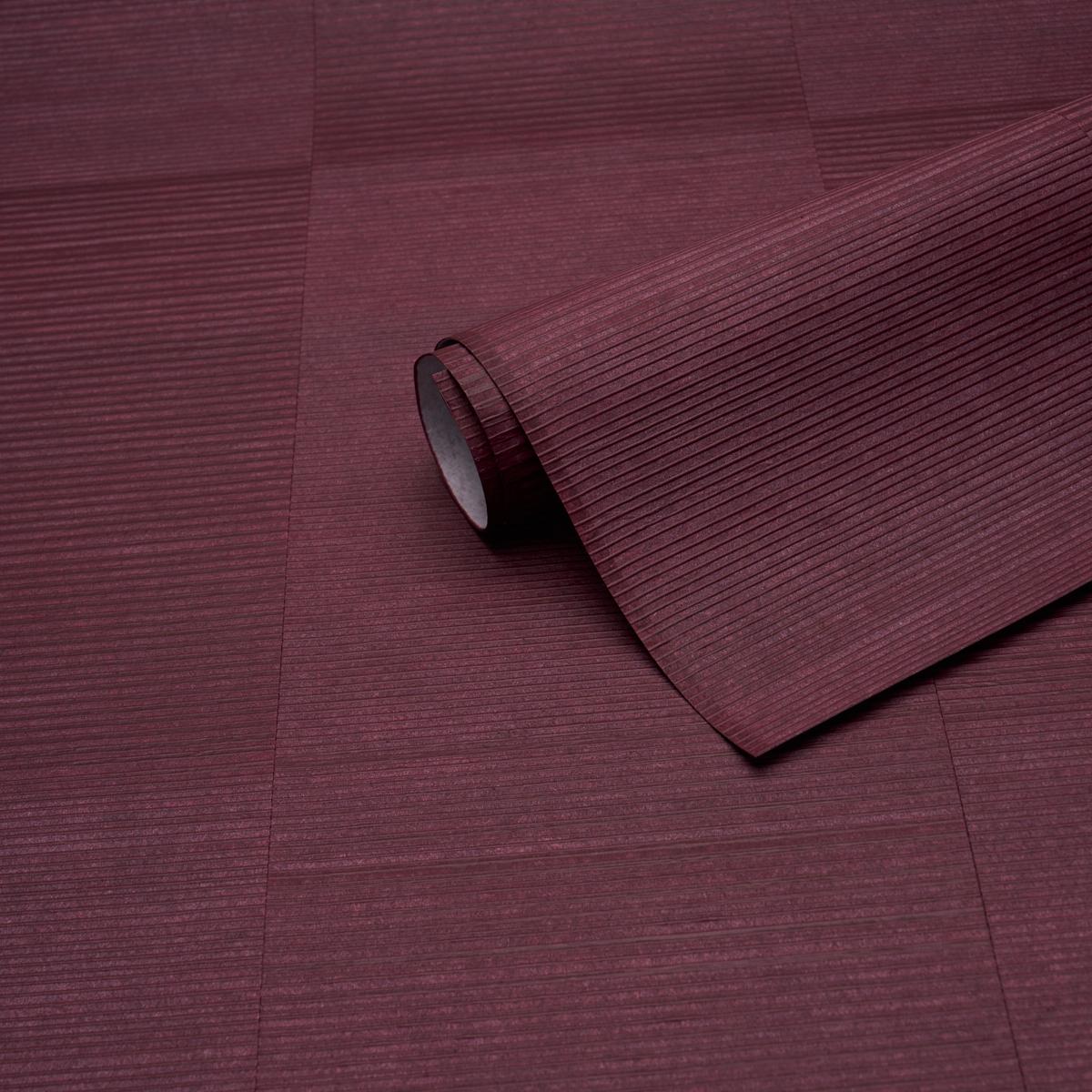 Schumacher Quinton Offset Rib Wallcovering Oxblood Wallpaper