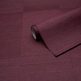 Schumacher Quinton Offset Rib Wallcovering Oxblood Wallpaper