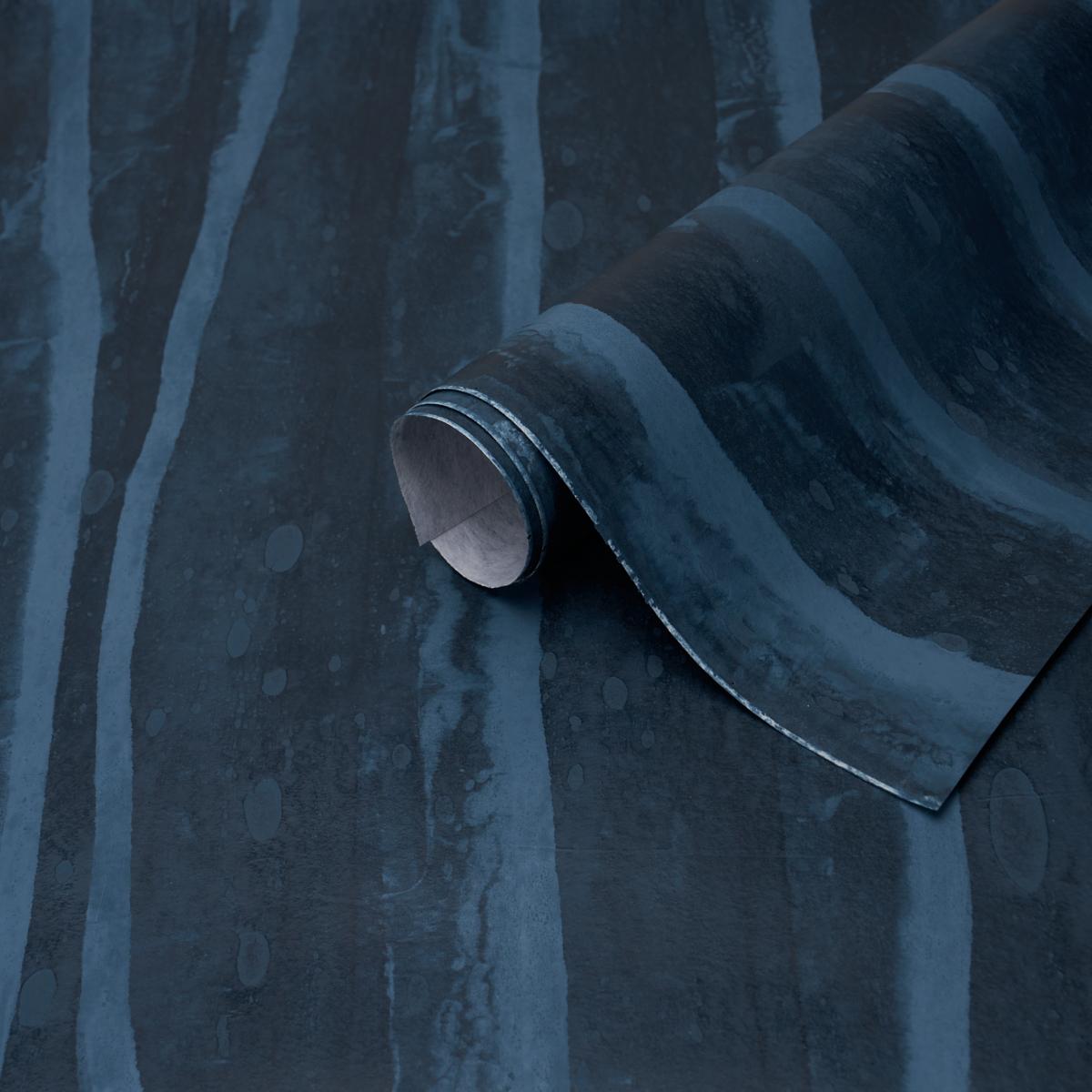 Schumacher Alden Organic Plaster Wallcovering Deep Sea Wallpaper