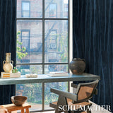 Schumacher Alden Organic Plaster Wallcovering Deep Sea Wallpaper
