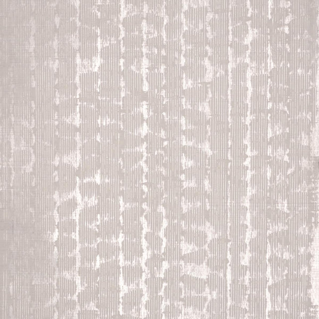 Schumacher Rune Pinstripe Wallcovering Silver Wallpaper