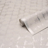 Schumacher Rune Pinstripe Wallcovering Silver Wallpaper