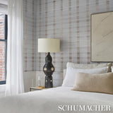 Schumacher Orren Ridged Wallcovering Pewter Wallpaper