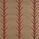 Schumacher Acanthus Stripe Sisal Mocha Wallpaper