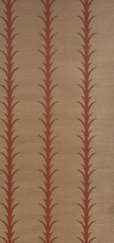 Schumacher Acanthus Stripe Sisal Mocha Wallpaper