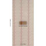 Schumacher Acanthus Stripe Sisal Mocha Wallpaper