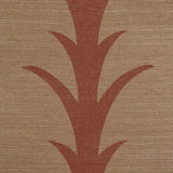 Schumacher Acanthus Stripe Sisal Mocha Wallpaper