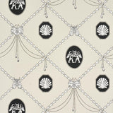 Schumacher X Backdrop Edith Black & Ivory Wallpaper