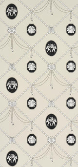 Schumacher X Backdrop Edith Black & Ivory Wallpaper