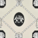 Schumacher X Backdrop Edith Black & Ivory Wallpaper