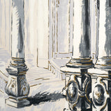 Schumacher X Backdrop Palazzo 4 Panel Set Antique Blue Wallpaper