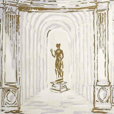 Schumacher X Backdrop Palazzo 4 Panel Set Antique Blue Wallpaper