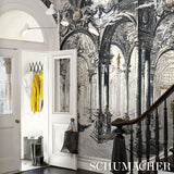 Schumacher X Backdrop Palazzo 4 Panel Set Antique Blue Wallpaper