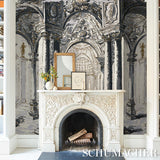 Schumacher X Backdrop Palazzo 4 Panel Set Antique Blue Wallpaper