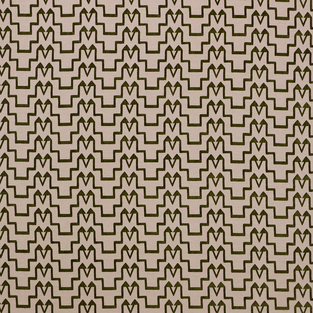 Schumacher Turkish Step Olive Fabric