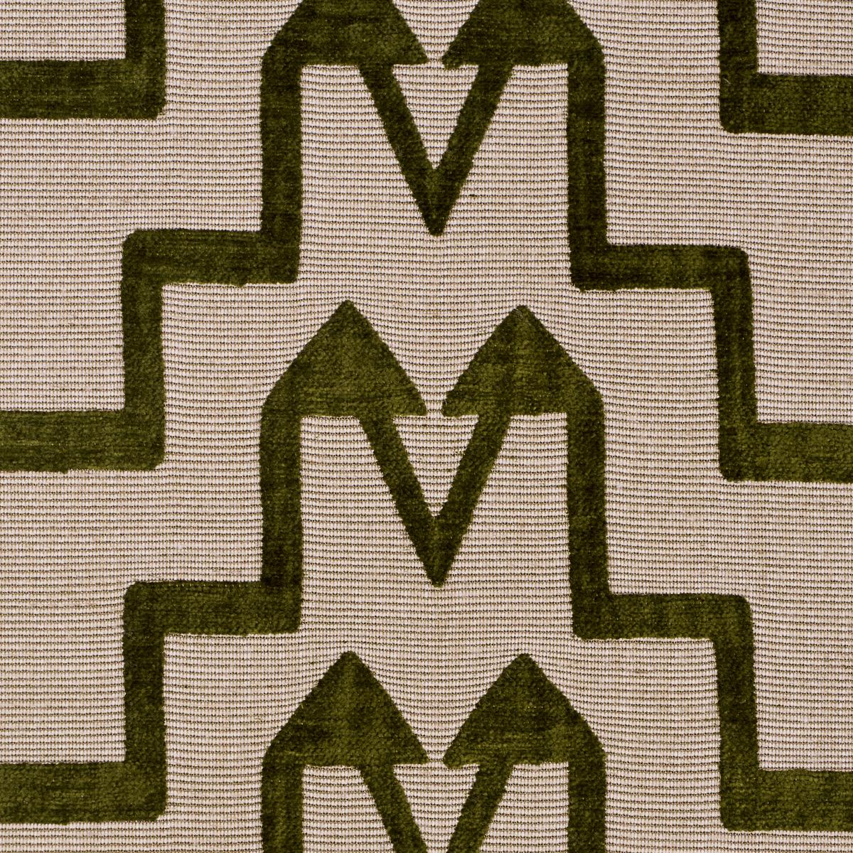 Schumacher Turkish Step Olive Fabric