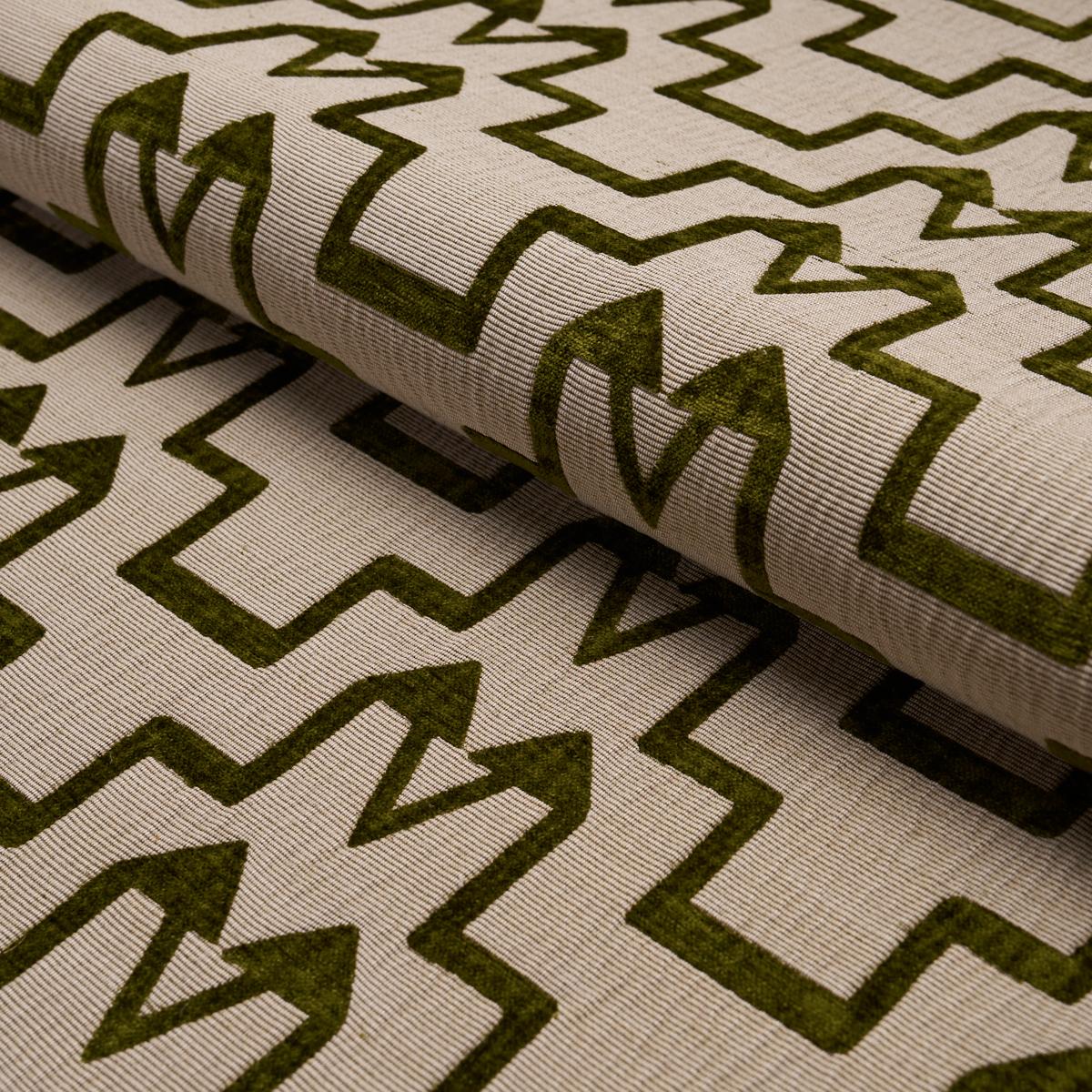 Schumacher Turkish Step Olive Fabric