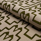 Schumacher Turkish Step Olive Fabric