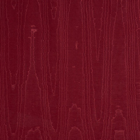 Schumacher Beau Cotton Linen Moir Crimson Fabric