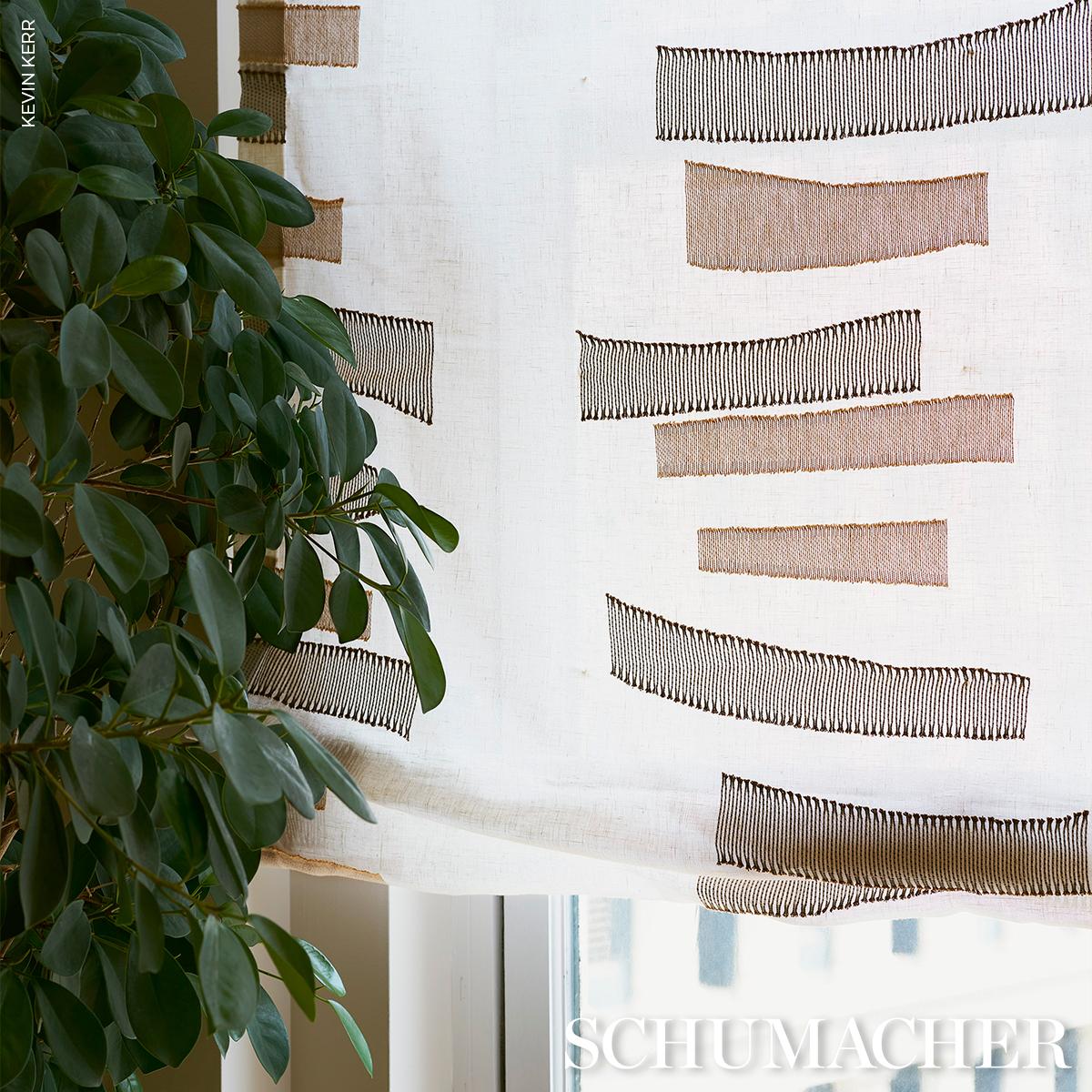 Schumacher Jensen Sheer Brown Fabric