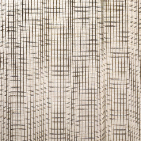 Schumacher Payton Linen Sheer Grid Black & White Fabric