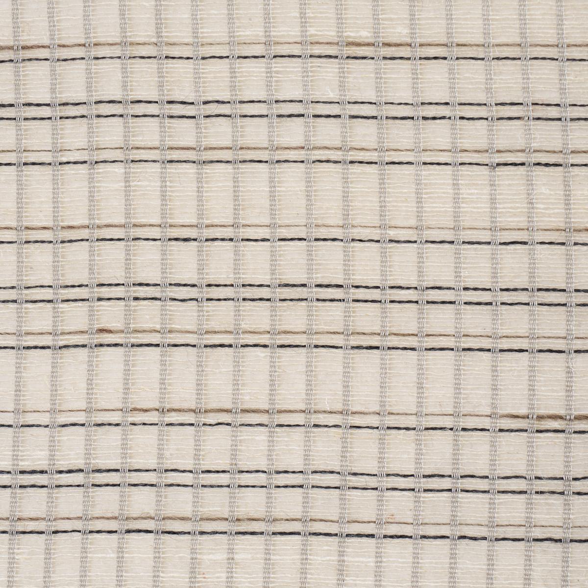 Schumacher Payton Linen Sheer Grid Black & White Fabric