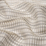 Schumacher Payton Linen Sheer Grid Black & White Fabric
