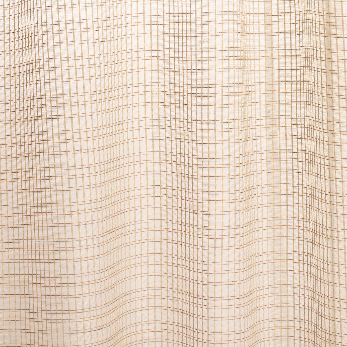 Schumacher Payton Linen Sheer Grid Natural Fabric