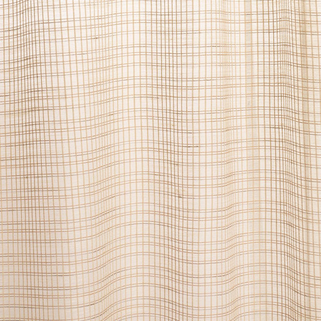 Schumacher Payton Linen Sheer Grid Natural Fabric