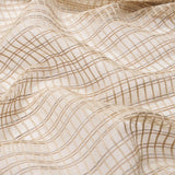 Schumacher Payton Linen Sheer Grid Natural Fabric
