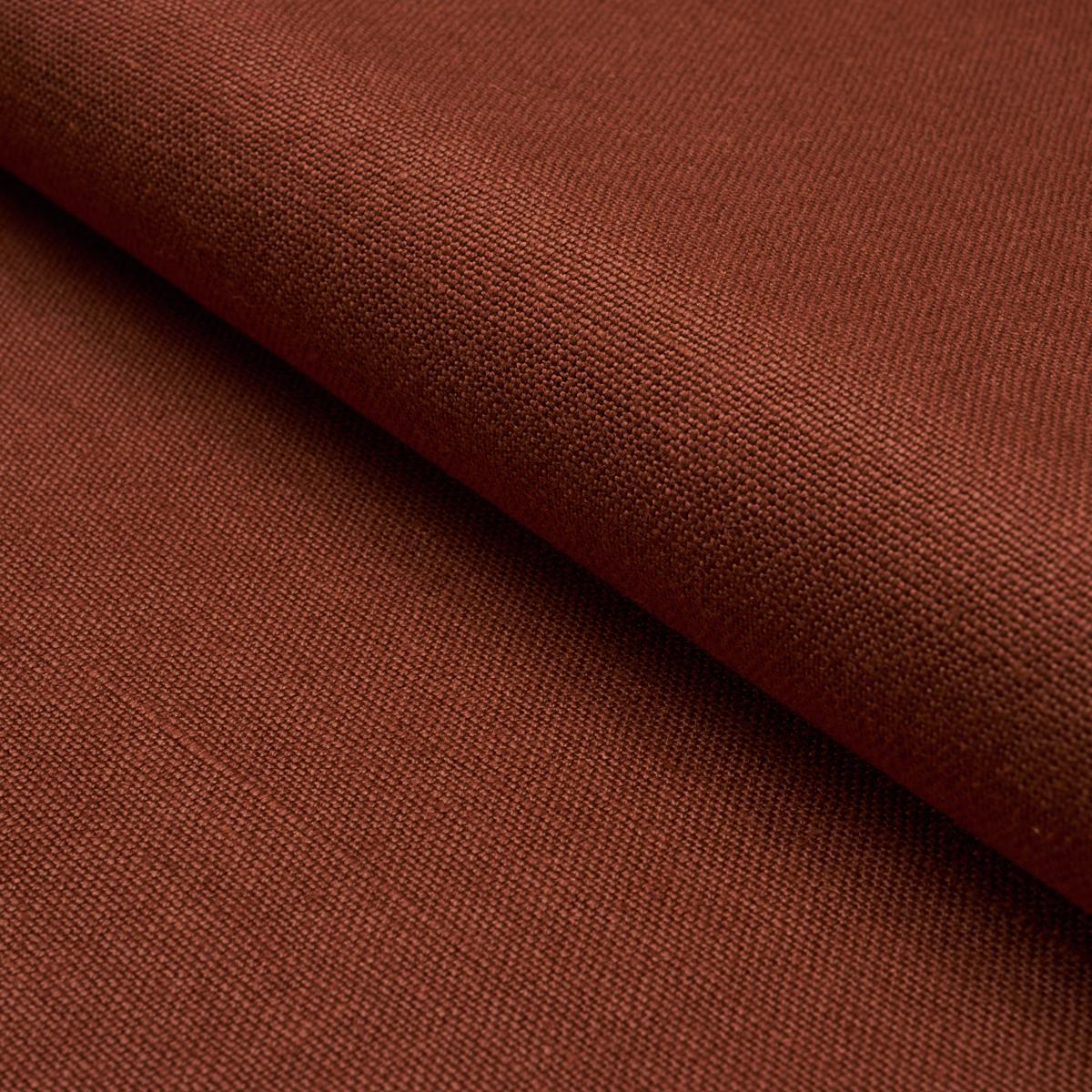 Schumacher Piet Performance Linen Terracotta Fabric