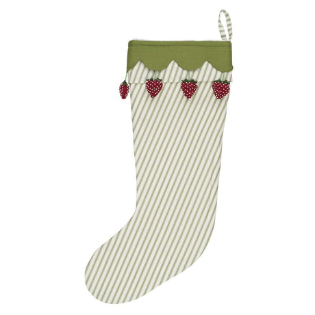 Schumacher Green 8" x 24" Strawberry Jam Stocking