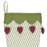 Schumacher Green 8" x 24" Strawberry Jam Stocking