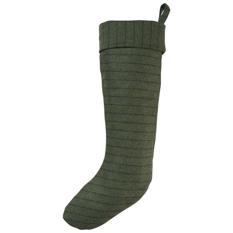 Schumacher Green 8" x 24" Boyd Wool Pinstripe Stocking