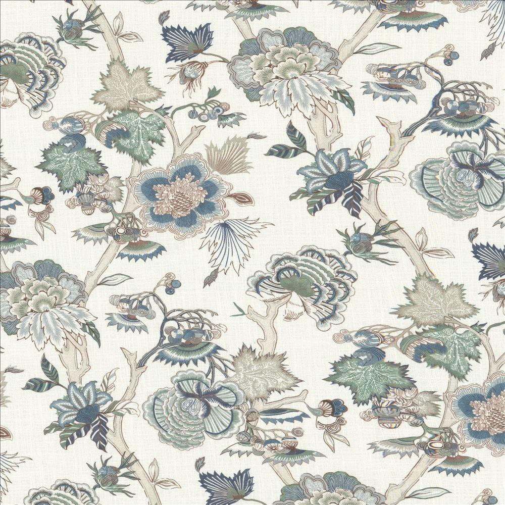 Kasmir Floral Bouquet Sage Fabric