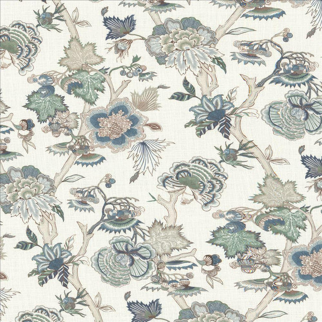 Kasmir Floral Bouquet Sage Fabric