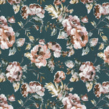 Kasmir Floral Facade Prussian Fabric