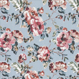 Kasmir Floral Facade Sky Fabric